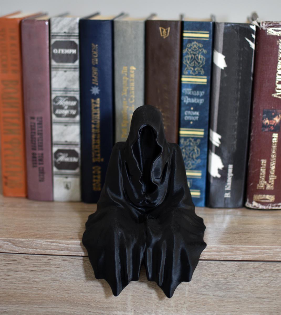Grim Reaper Sitting Figurine - Halloween Bookshelf Decor