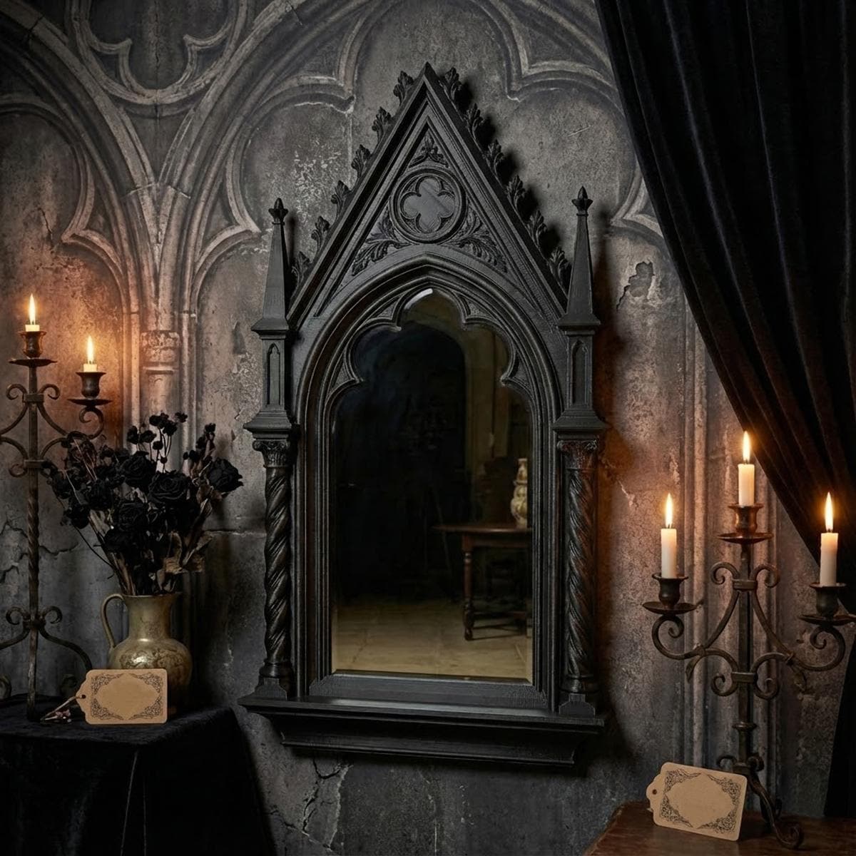 Gothic Window Arched Mirror - Gothic Decor