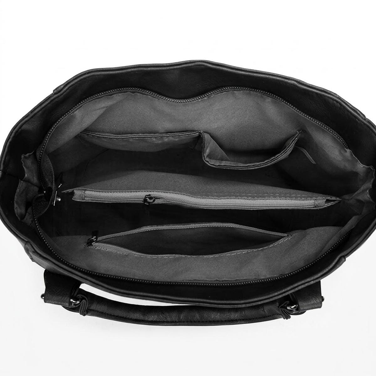 Gothic Handbag with Skull Emblem – Leather Alternative Purse Dark Fantasy Handbag