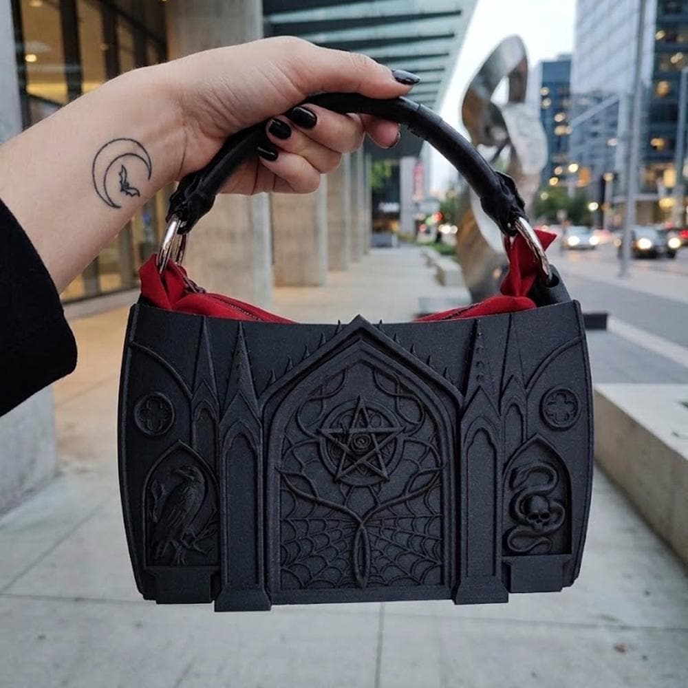 Macabre Bag - Gothic Architecture Purse - Witchy Handbag