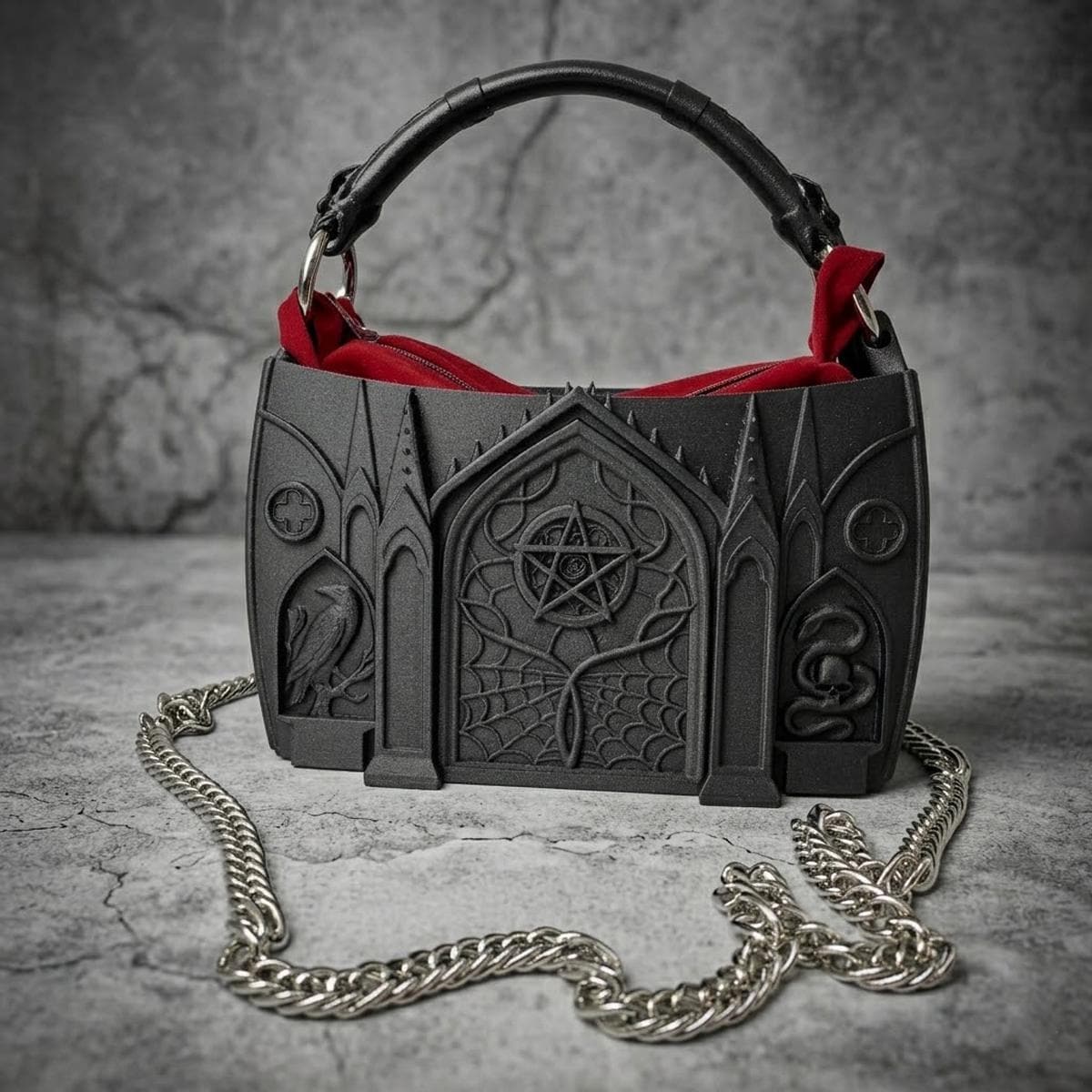 Macabre Bag - Gothic Architecture Purse - Witchy Handbag